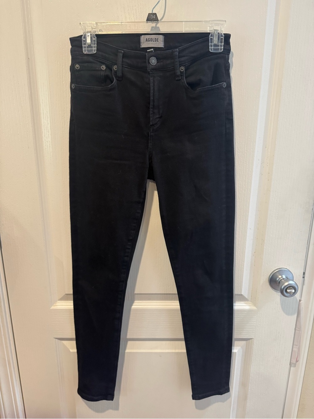 Agolde Black High-Rise Sophie Skinny Jeans